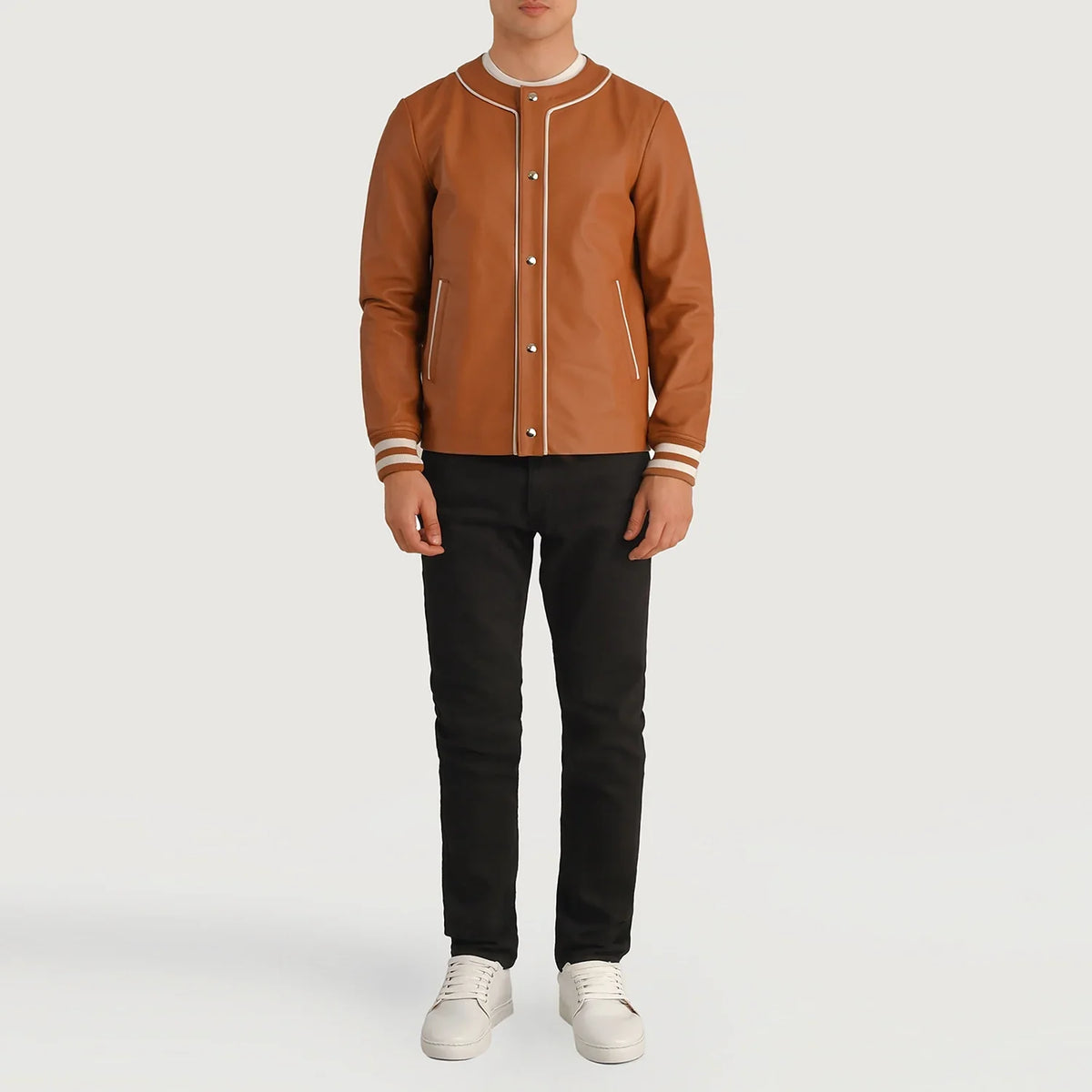 Willis Varsity レザージャケット メンズ – alternate product view 3