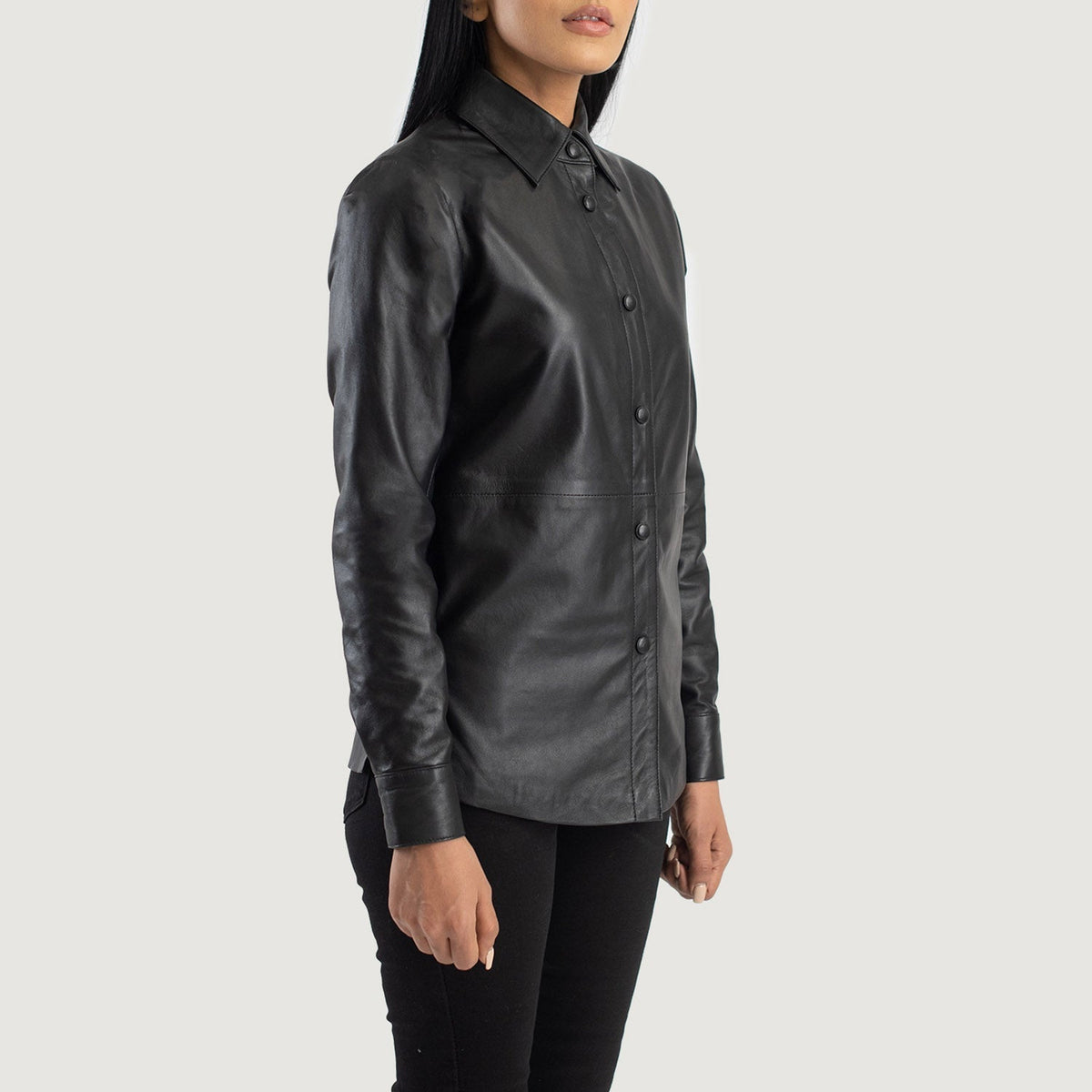 Zenith Shirt レザージャケット レディース – alternate product view 2