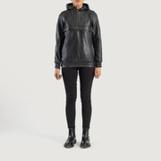 Zest Hooded Pullover レザージャケット レディース – alternate product view 3
